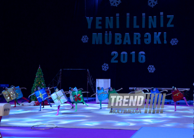 New Year party organized by Azerbaijan Gymnastics Federation.  Baku. Azerbaijan, Dec.24, 2015